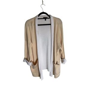 Eileen Fisher Peruvian Organic Cotton-Blend Boxy Cardigan Sand - XS